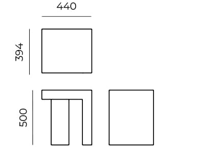 Высокий прямоугольный журнальный столик из Cimento® ARCH-00096928 - Вид №3