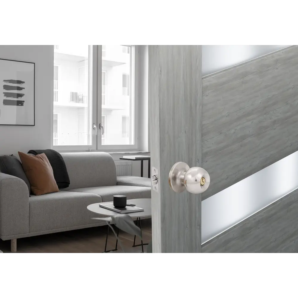 Santreyd Ручка-кноб для межкомнатных дверей с фиксатором, хром 89347016 STLM-1323779 - Вид №7