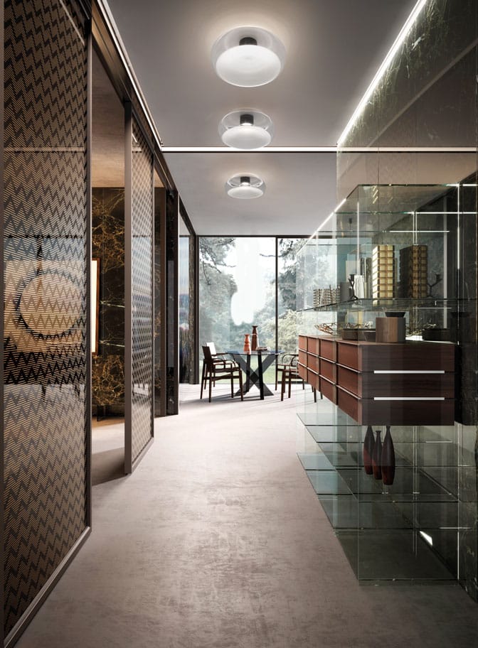 Стеклянный светодиодный потолочный светильник Cangini & Tucci Складная ARCH-00031025 - Вид №1