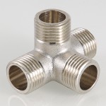 VTr.661.N.0004 Фитинг резьбовой – крестовина двухплоскостная Valtec ½  - Вид №7