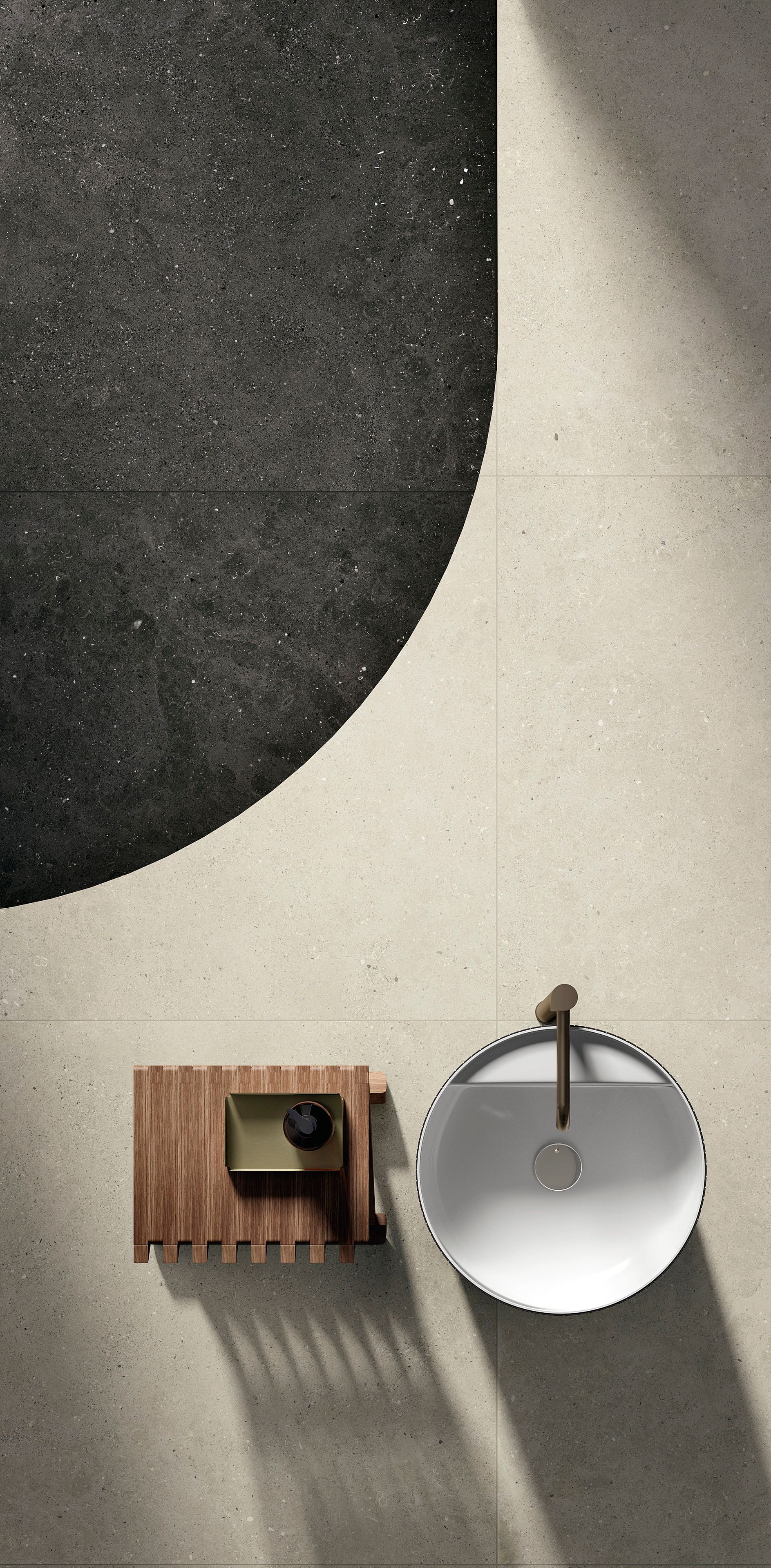 Пол / облицовка керамогранита с эффектом камня Fiandre сплошная ARCH-00064634 - Вид №2