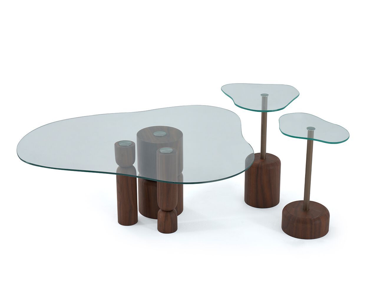 Журнальный столик из дерева и стекла NDESIGN Cario ARCH-00033301 - Вид №1