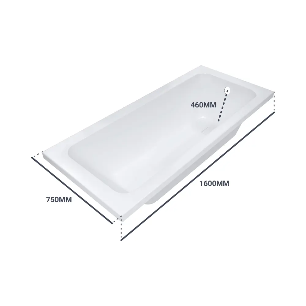 Ванна Sensea Remix акриловая прямоугольная 160×75 см 82279912 STLM-0023938 - Вид №8