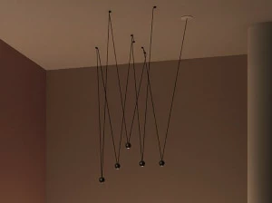 LEDS C4 Светодиодный подвесной светильник прямого света из алюминия Punto