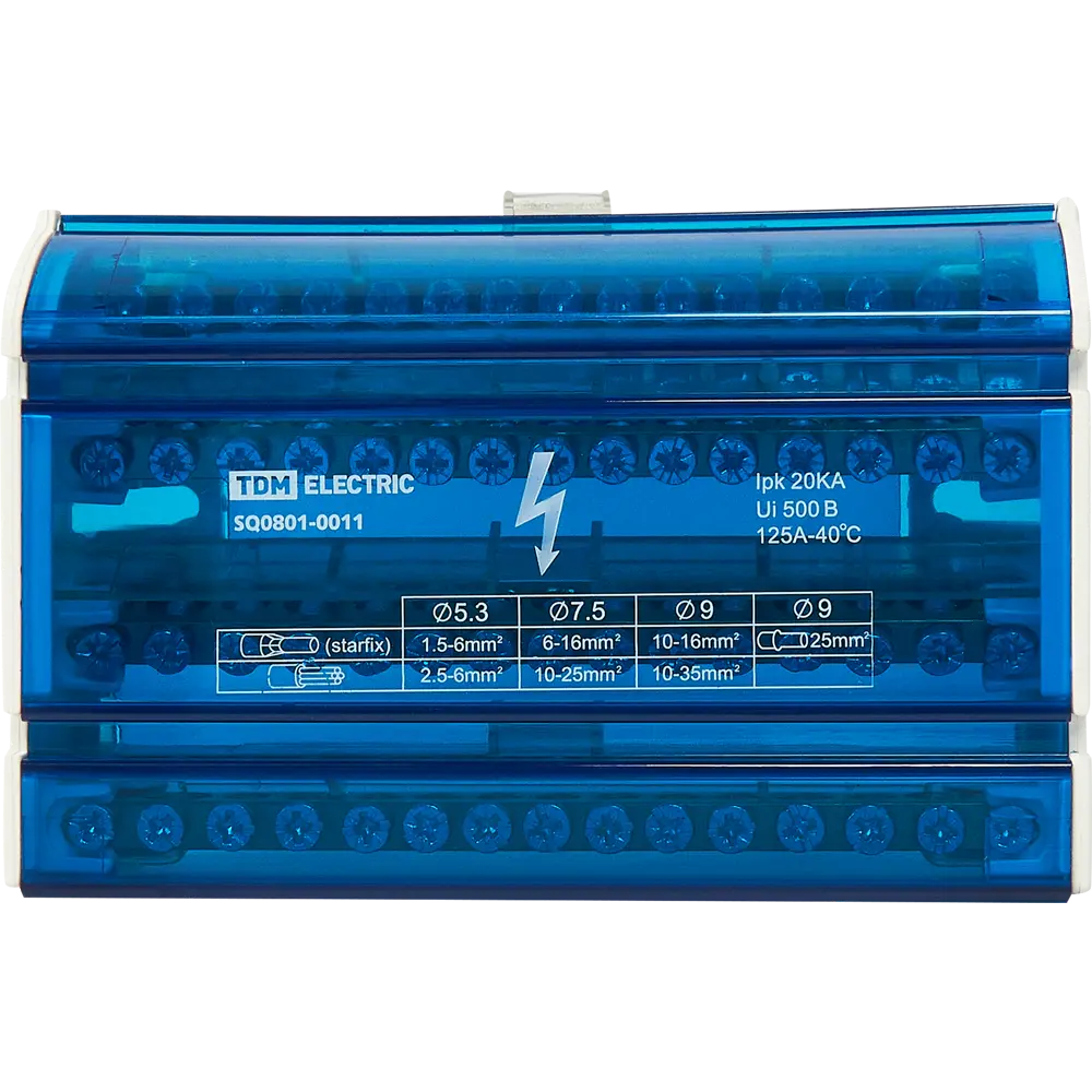 Шина нулевая TDM Electric 4x15 групп для DIN-рейки 84399595 STLM-0049362 - Вид №1