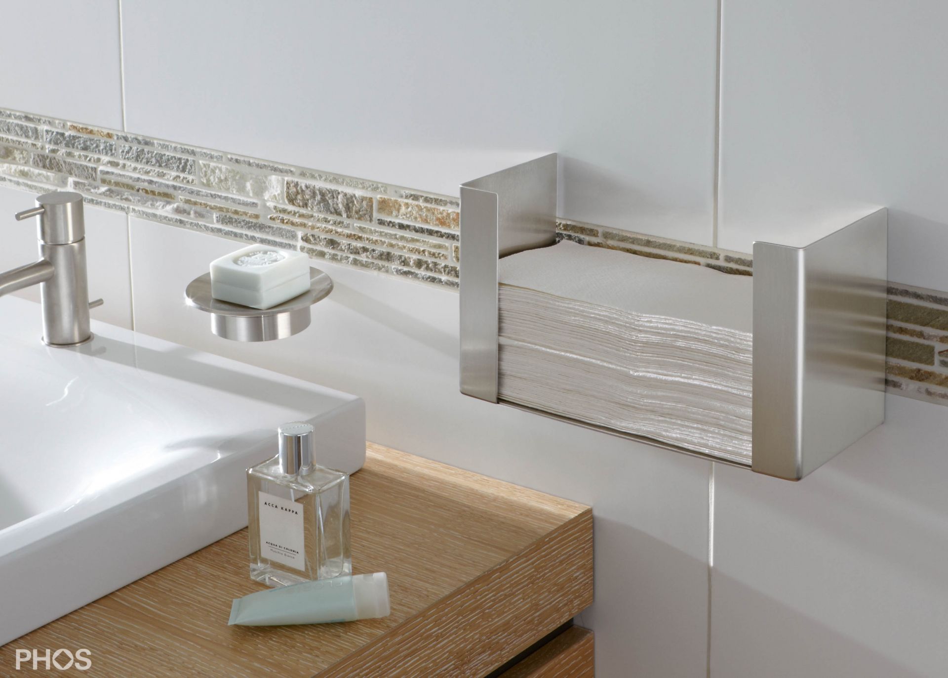 PHA1 Диспенсер для бумажных полотенец, включая зигзагообразные бумажные полотенца PHOS  - Вид №3