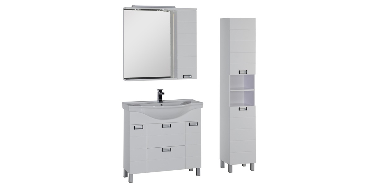 Комплект мебели Aquanet Сити 90 белый 00173432 - Вид №1