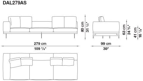 B&B Italia 3-х местный тканевый диван Dock sun-id-1376507 - Вид №24