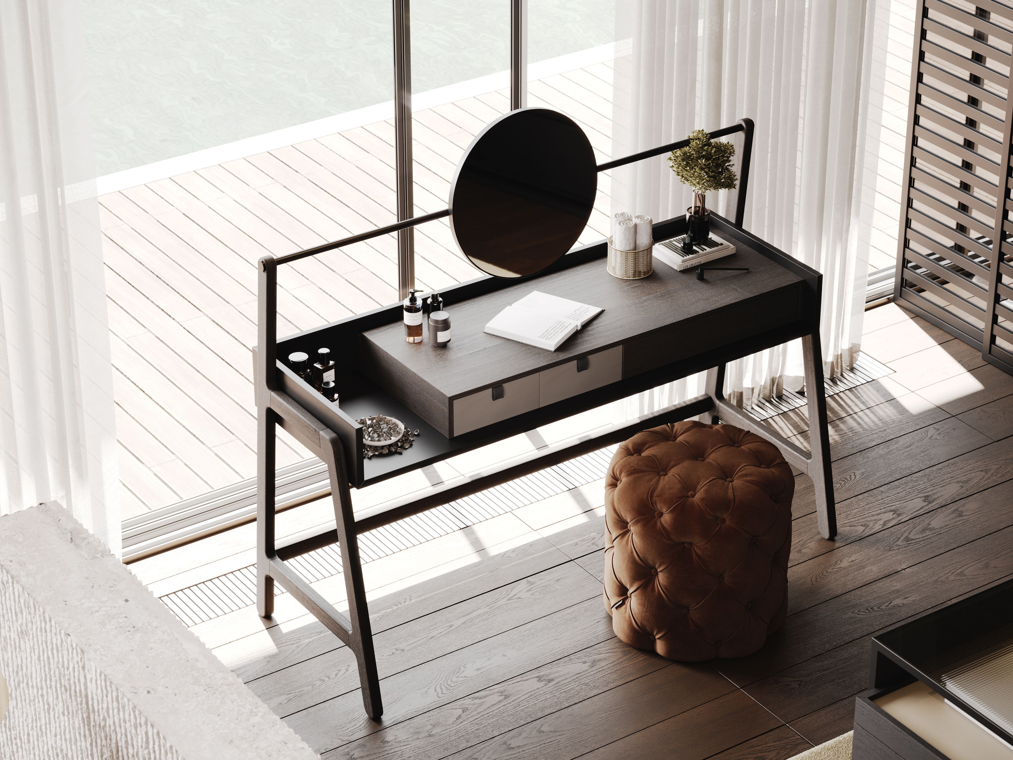 Деревянный туалетный столик Laskasas холст ARCH-00054648 - Вид №1