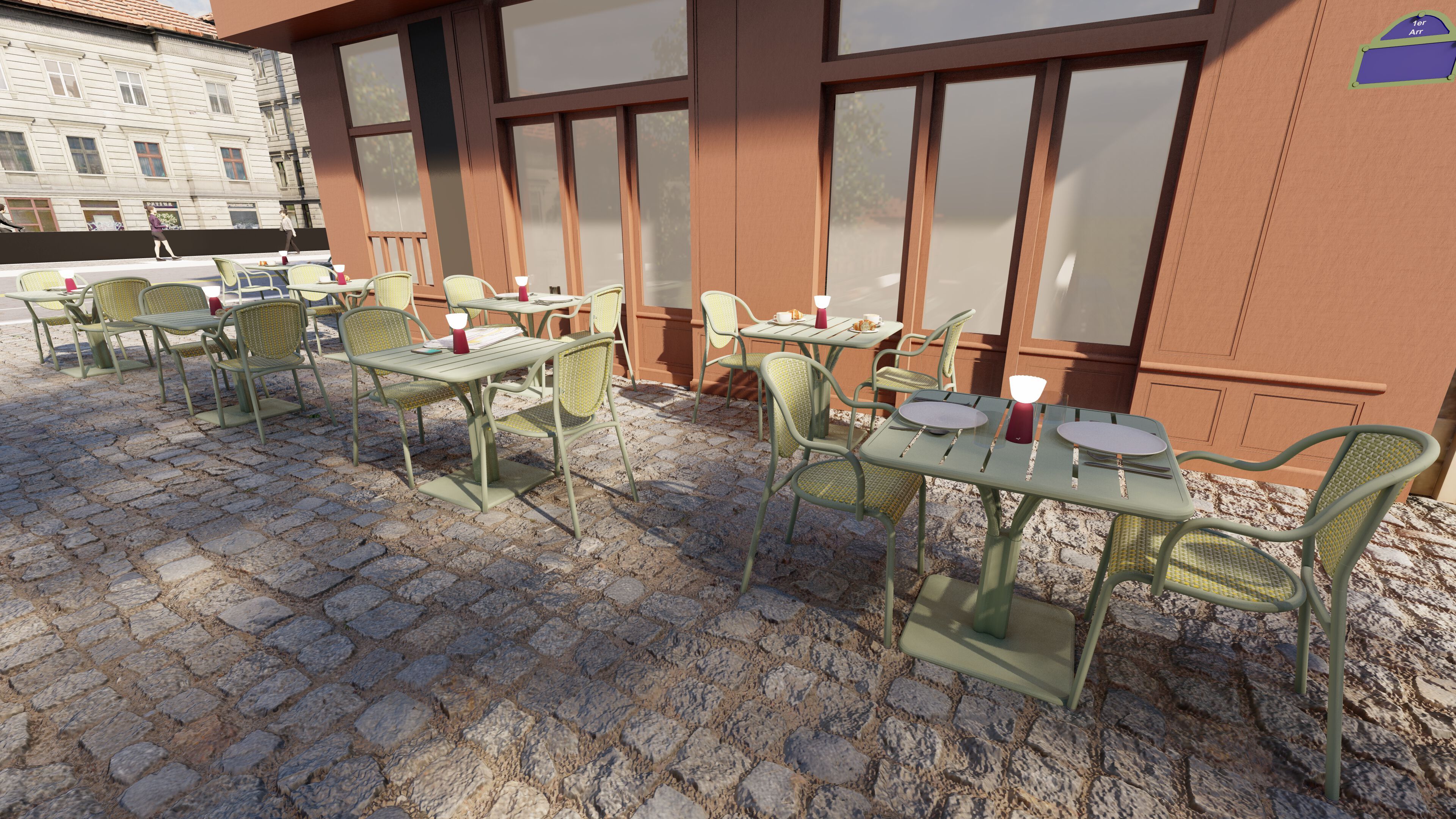 Стальной садовый стул с подлокотниками Fermob Parisienne 21 ARCH-00118041 - Вид №5