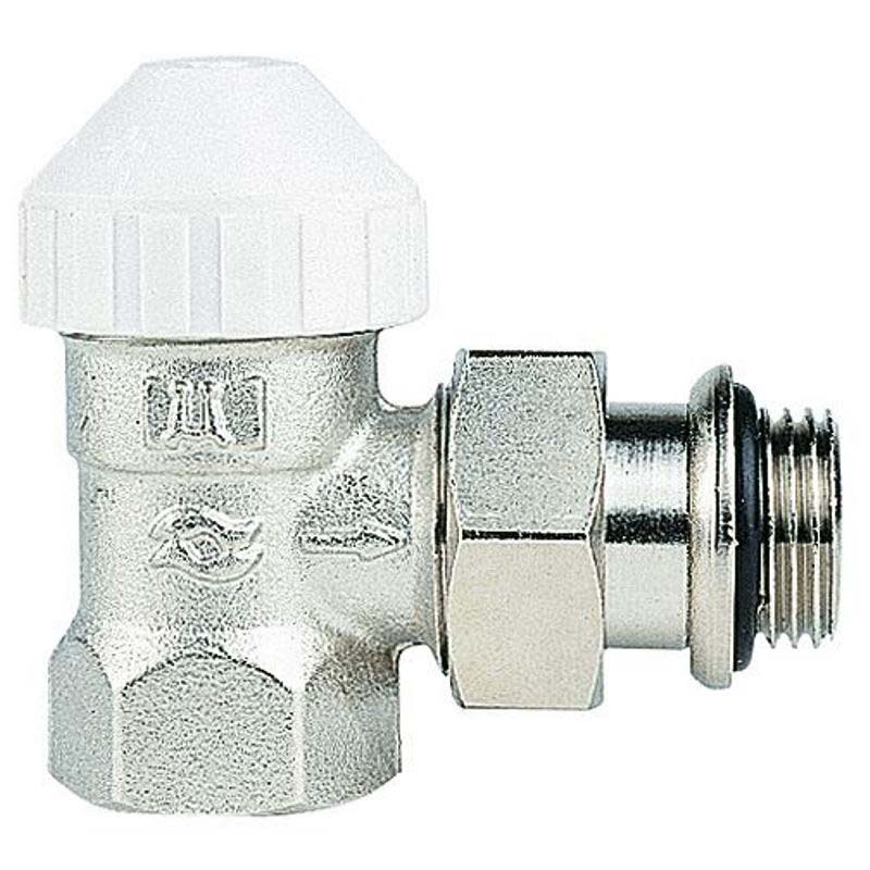 Вентиль НВ угловой для радиаторов термостатический TVE с предустановкой с разъемным соединением WATTS Ind 3/4" 10001593