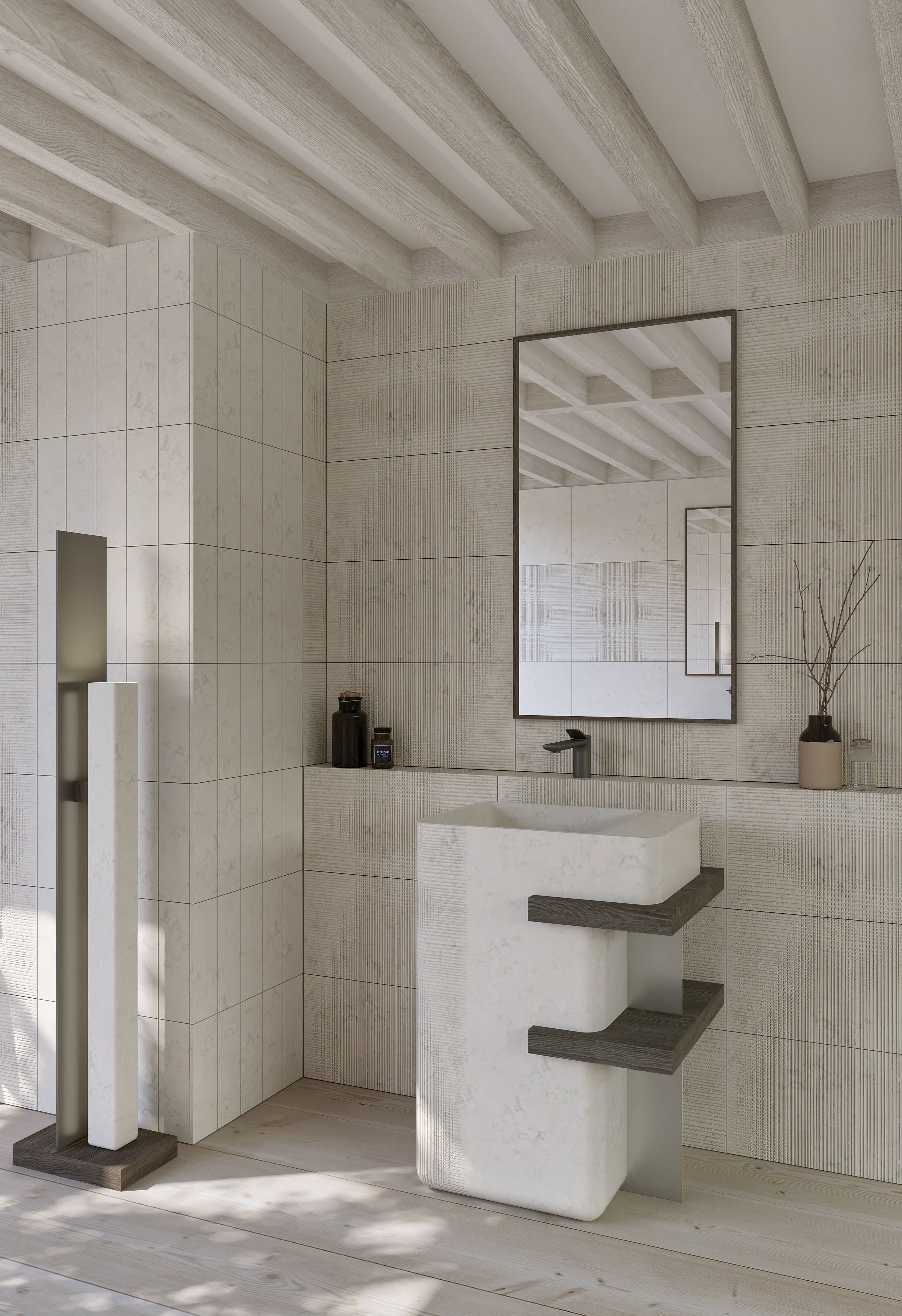 Отдельно стоящий умывальник из натурального камня Davani Meridian ARCH-00023244 - Вид №3