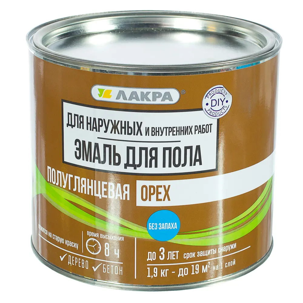 Эмаль для пола Лакра DIY цвет орех 1.9 кг 18506552 STLM-2204345  - Вид №2