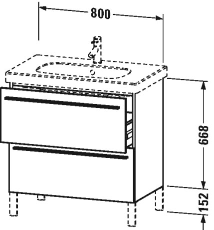XL651602121 X-Large Тумбочка напольная Орех темный декор Duravit - Вид №1