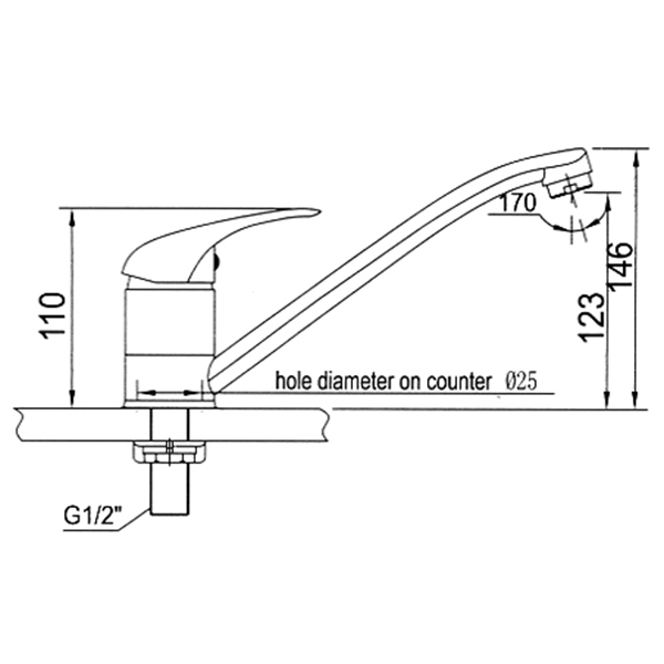 Смеситель для кухни San Fonte 2125-Н 9 2125-Н 9 11161221 - Вид №1