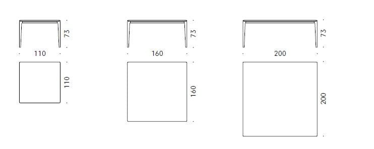 Квадратный обеденный стол из дуба DE PADOVA Moon ARCH-00048038 - Вид №3