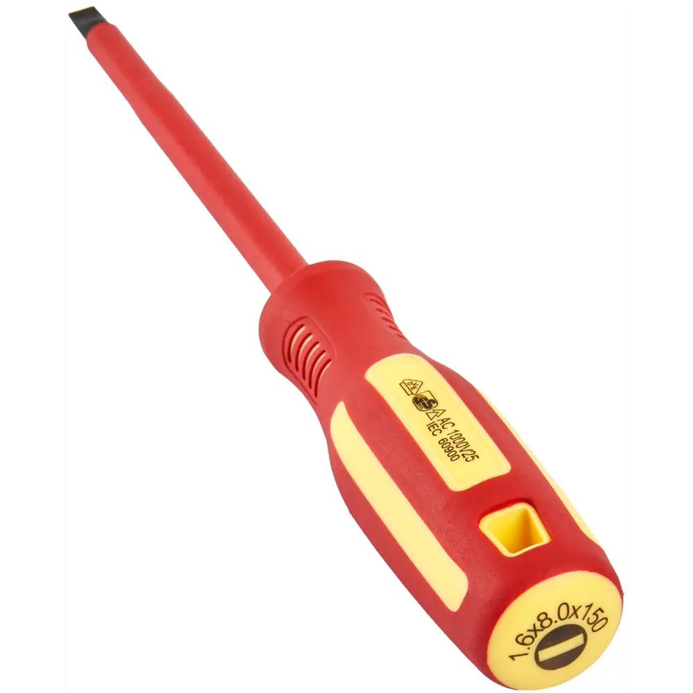 Отвертка диэлектрическая Elitech SL8.0x150 мм с магнитным наконечником 89407159 STLM-1571175 - Вид №2