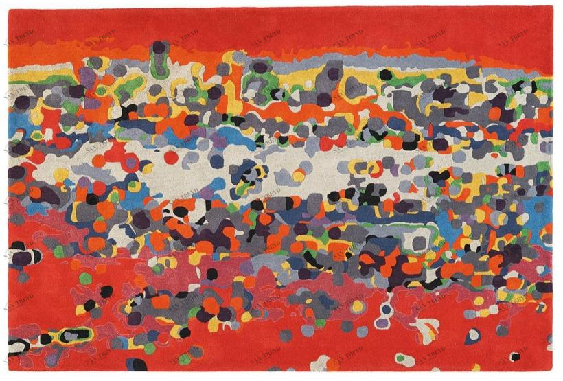 Toulemonde Bochart Прямоугольный шерстяной коврик с рисунком The designers sun-id-1374651