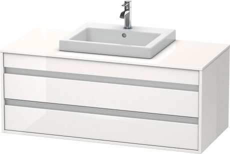 KT675604949 Тумбочка подвесная Ketho #KT6756 1200 x 550 мм Графит матовый, декор Duravit - Вид №2