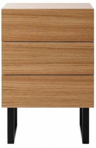 Heavens Прикроватная тумбочка из лакированного дуба квадратная с ящиками Leila