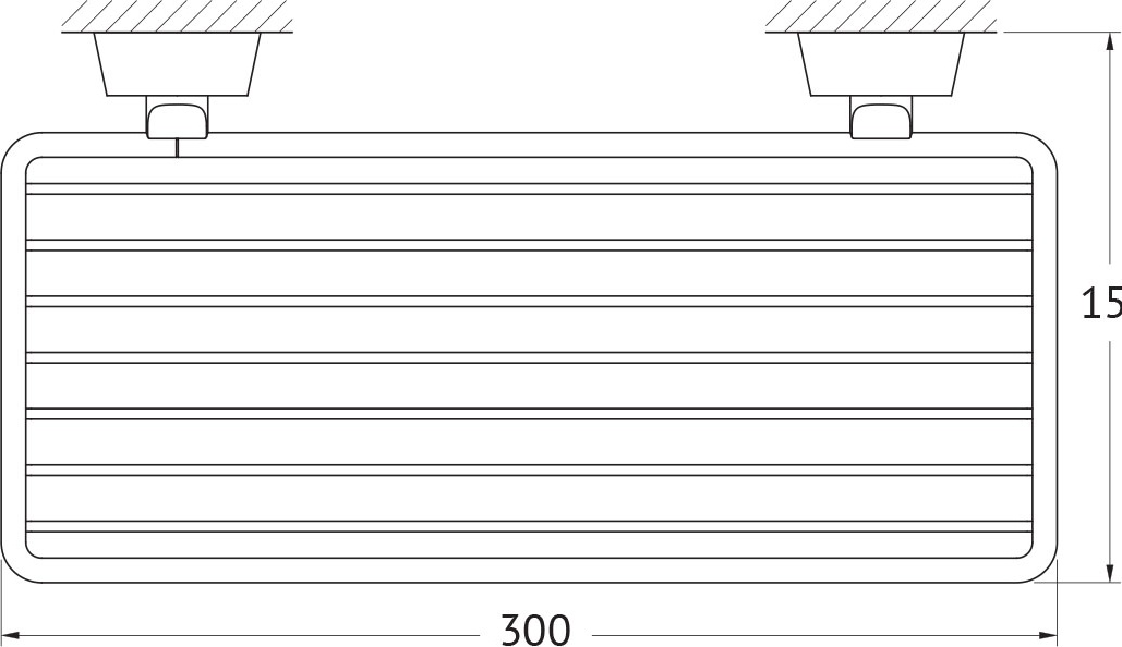 VIZ 049 Полочка-решетка 30 cm FBS Vizovice - Вид №1