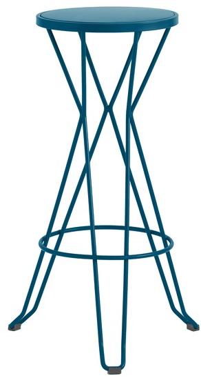 iSimar Барный стул из оцинкованной стали с подставкой для ног Madrid 8021 / 8028 - Вид №3