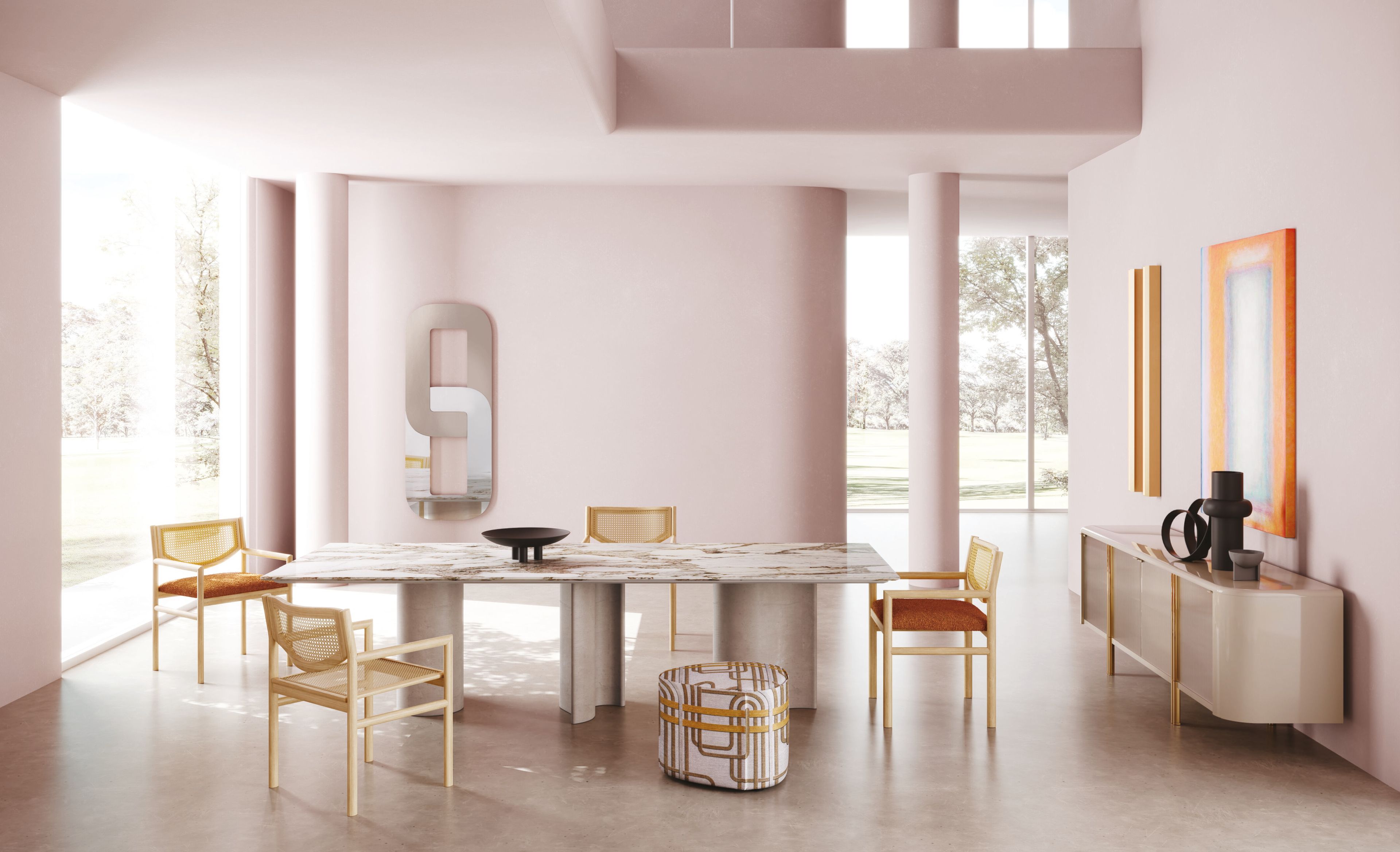 Прямоугольный мраморный стол Casamilano VIRGOLA ARCH-00058668 - Вид №7