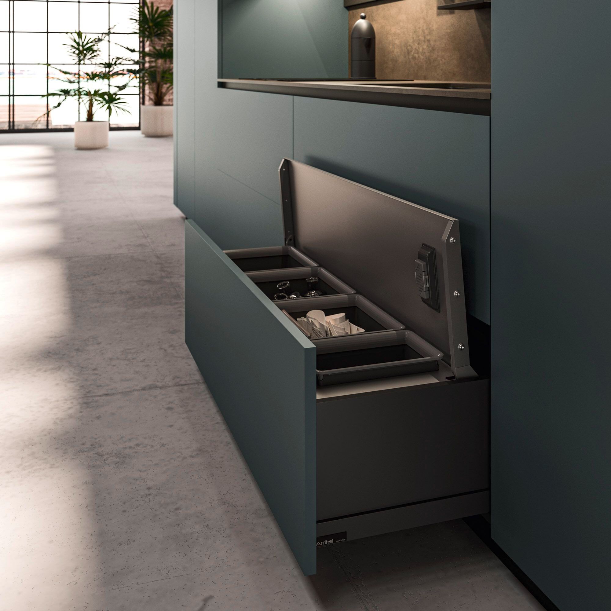 Встроенная кухня с островом Arrital Ak_Project ARCH-00022301 - Вид №13