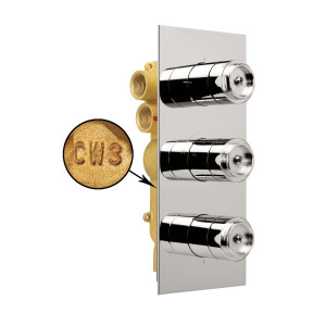 Термостатический смеситель для душа с 3 отверстиями