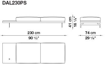 B&B Italia 3-х местный тканевый диван с шезлонгом Dock sun-id-1355318 - Вид №164
