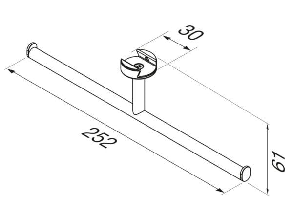 Металлический держатель рулона Geesa Leev ARCH-00081400 - Вид №3