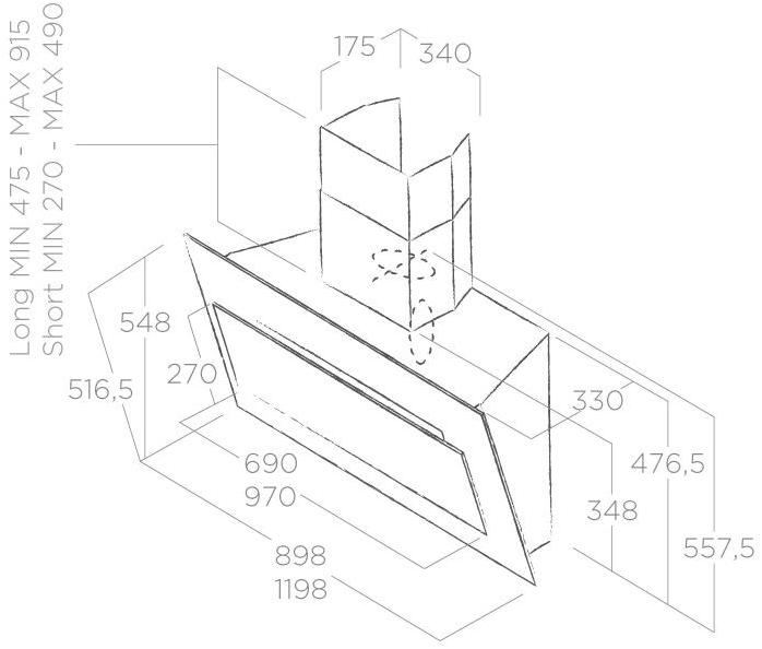 Elica Настенная вытяжка из закаленного стекла sun-id-1440333 - Вид №2