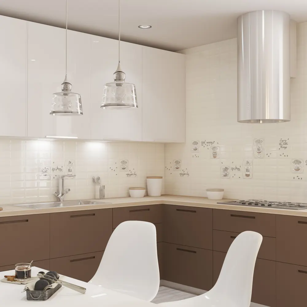 Декор настенный Azori Liberica Latte 40.5x20.1 см глянцевый цвет бежевый 82494711 STLM-2125341 - Вид №4