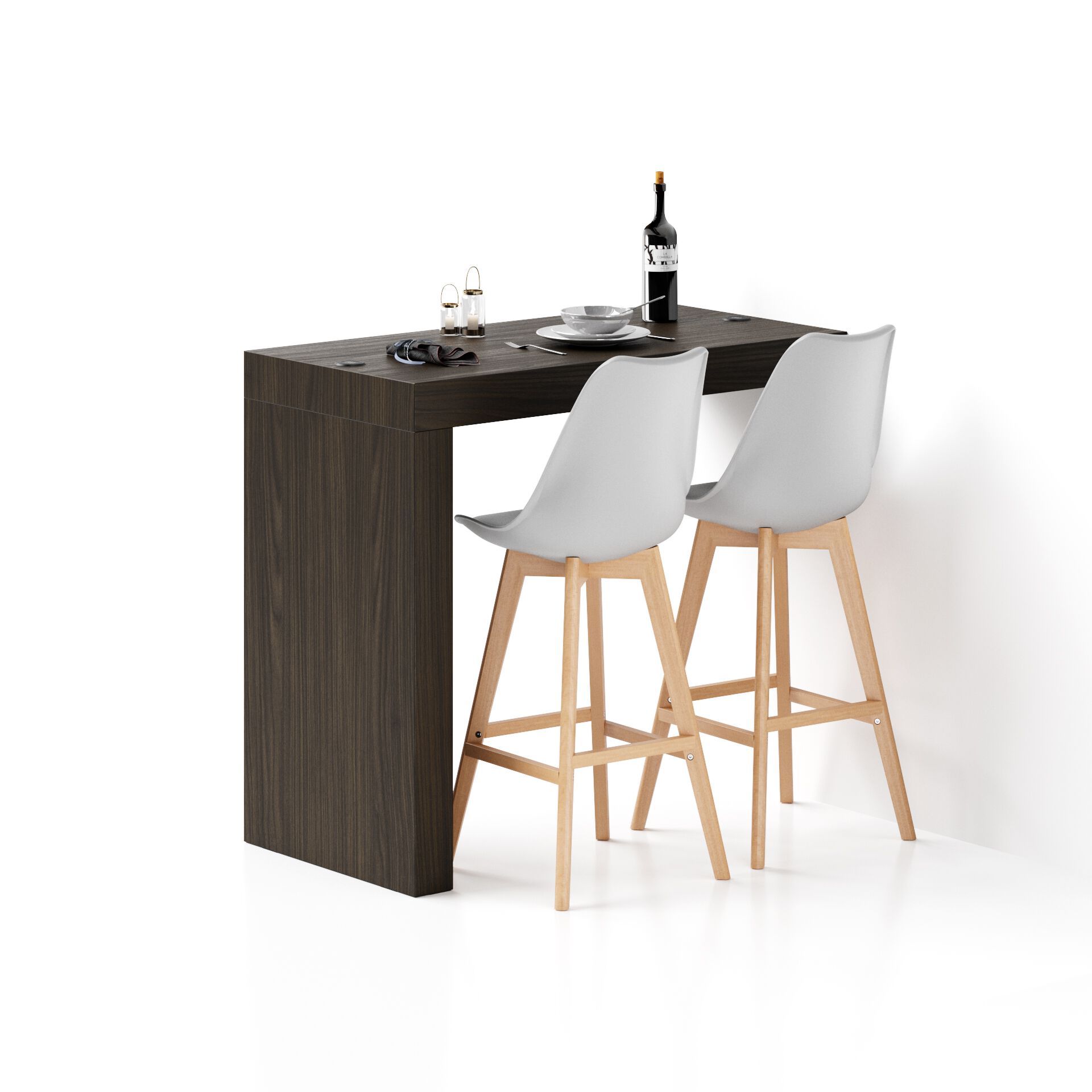 Высокий стол на полуострове в меламине с беспроводным зарядным устройством Mobili Fiver Evolution ARCH-00028433 - Вид №53