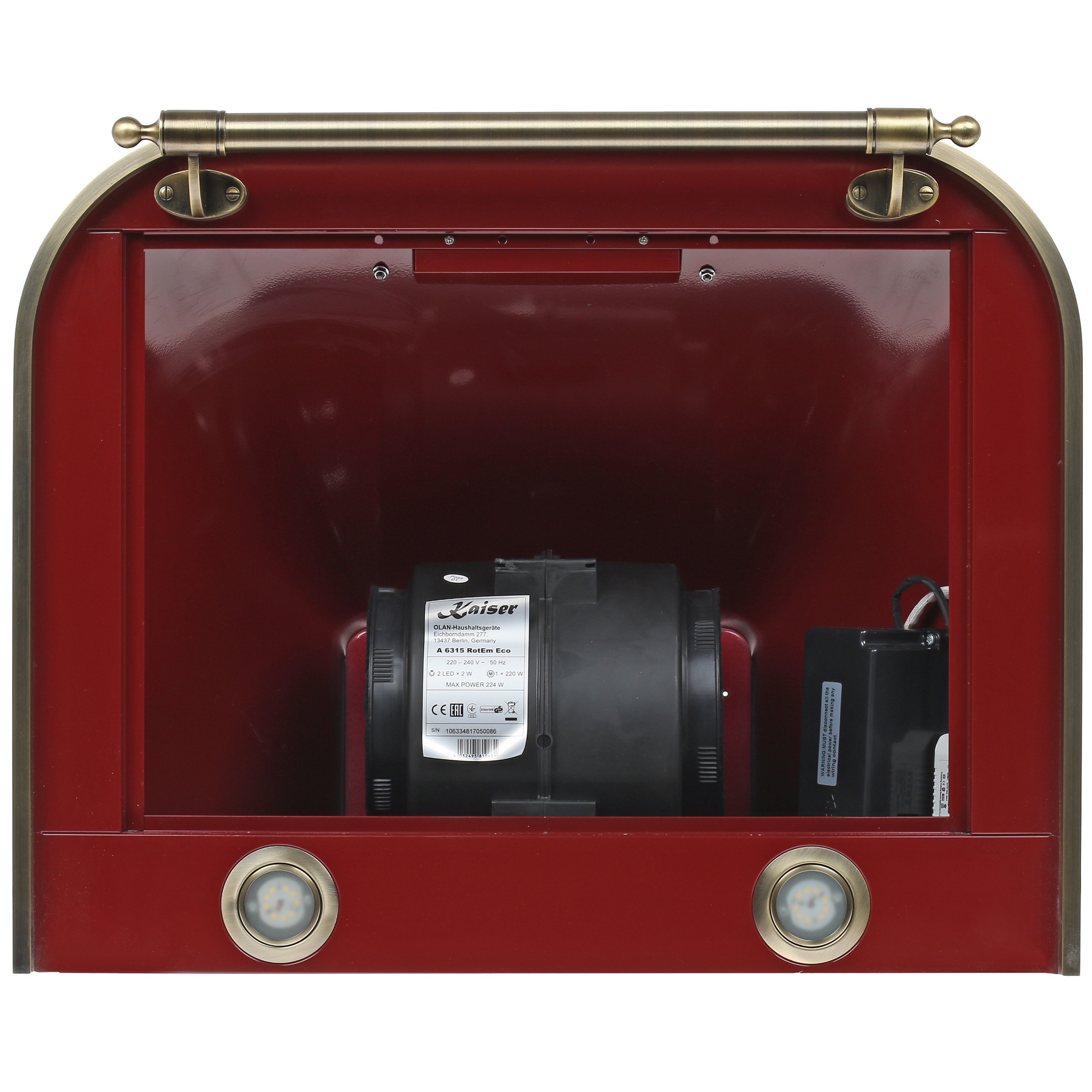 1110896 Вытяжка каминная Kaiser A 6315 RotEm Eco красный/бронзовый STDN-0057195 - Вид №6