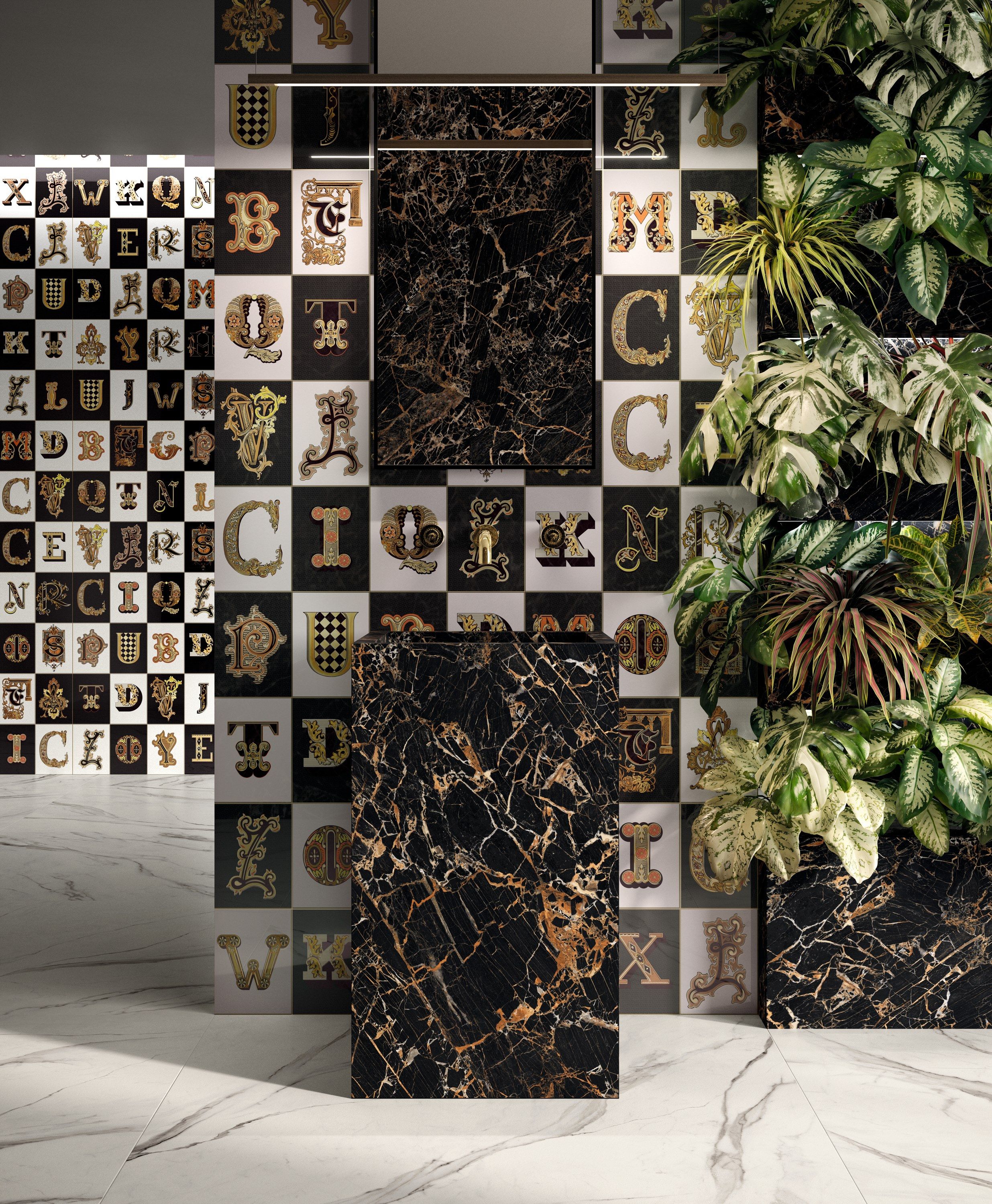 Облицовка керамогранита для интерьера Versace Ceramics плакат ARCH-00097042 - Вид №1