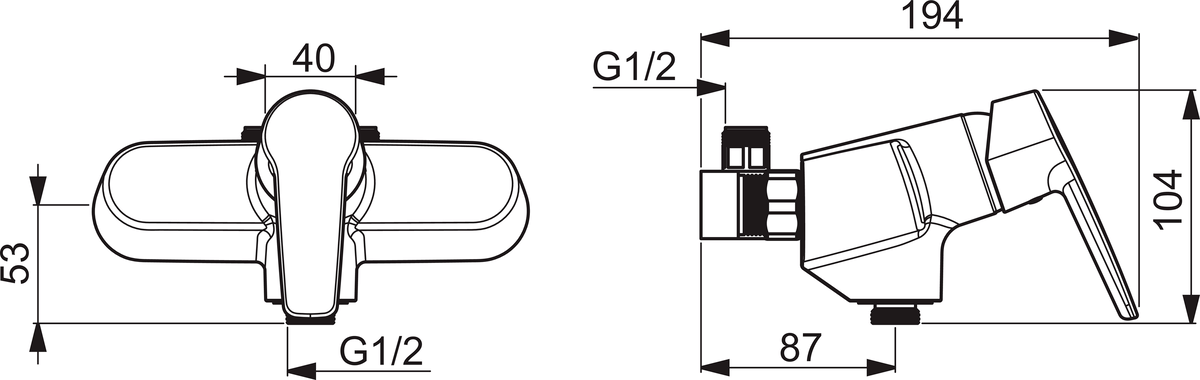 Oras 3990 Смеситель для душа, 40cc 3990 Saga Хром  - Вид №1