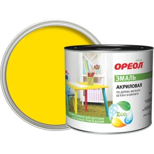 Эмаль акриловая Ореол глянцевая цвет желтый 1.9 кг