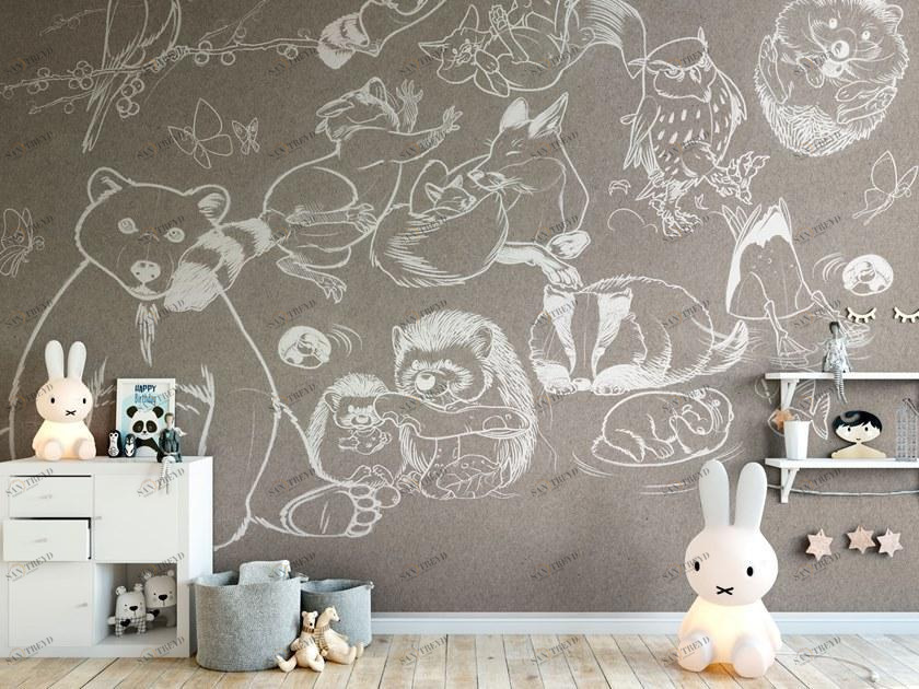 Tecnografica Моющиеся прорезиненные обои для детей Collezioni d'arte 69899