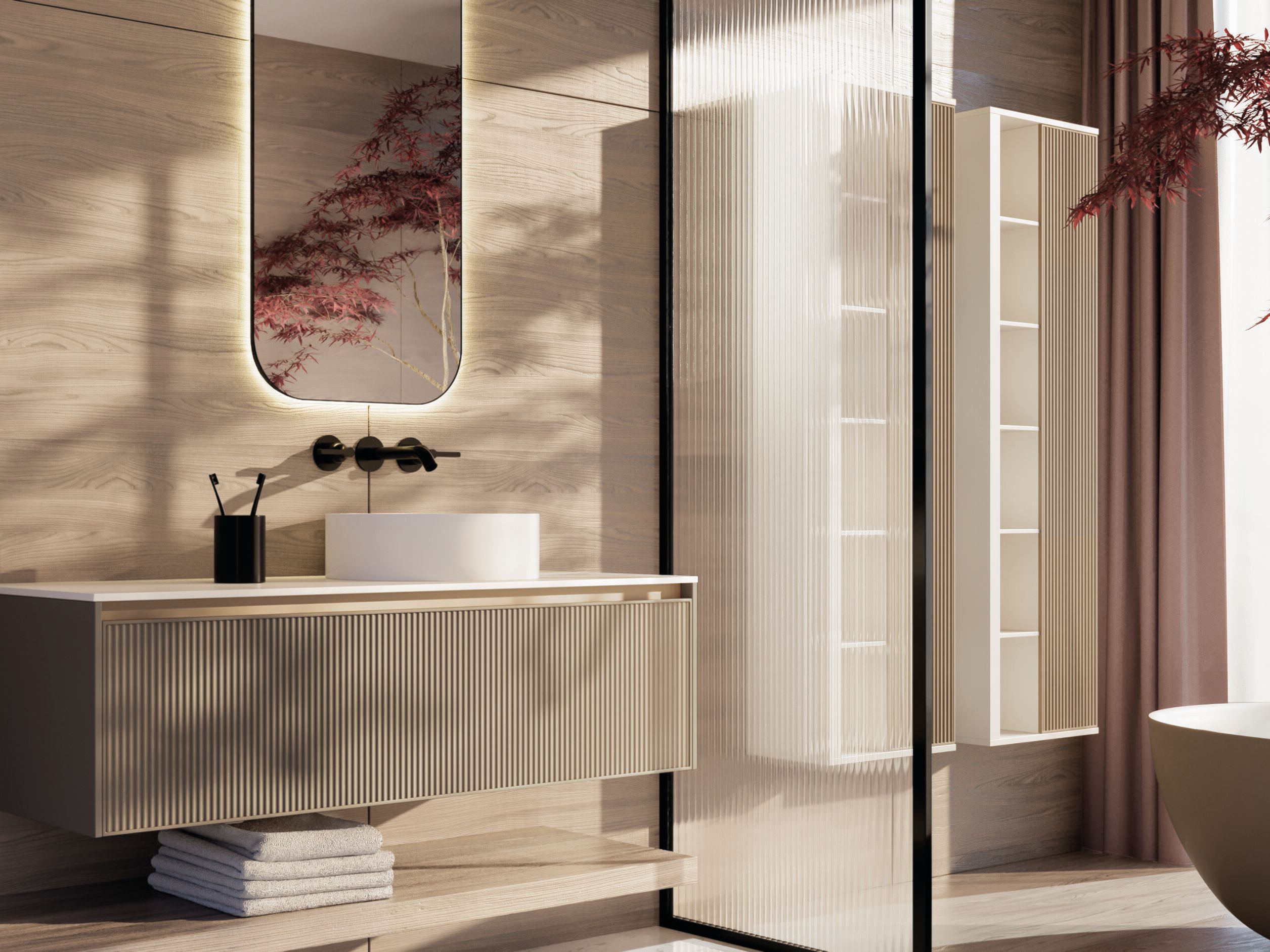 Подвесной туалетный столик с зеркалом Mobilcrab Infinity ARCH-00122771