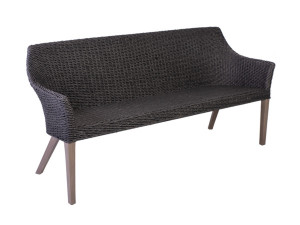 68.00.0379 Тортуга Скамья Twist черная / серый камень 3-х местная Mbm