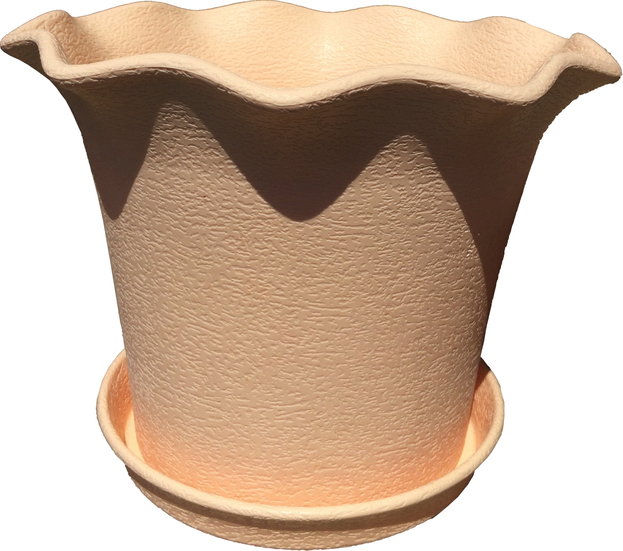 402-4 Горшок д/цветов с поддоном Le Fleur d=13,5 1.0 Л. Бежевый Цветочная коллекция 