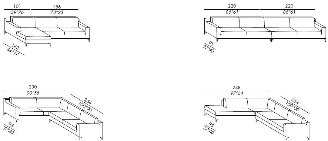 Meridiani Съемный тканевый диван Prince sun-id-1437976 - Вид №6