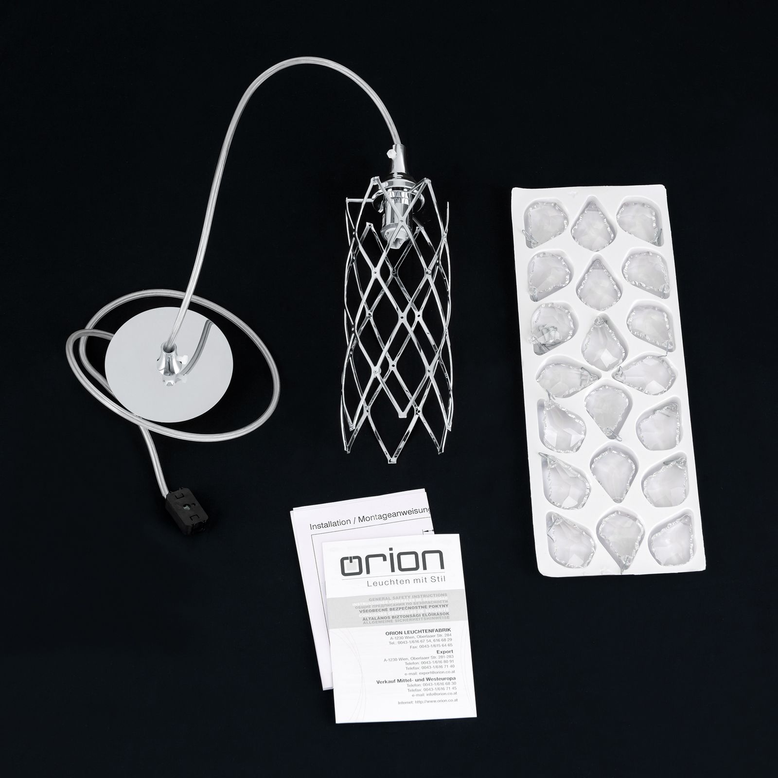 Подвесной светильник с кристаллами Orion Рита ARCH-00001651 - Вид №6