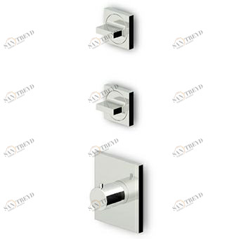 ZA5660 - R97821 Встраиваемый термостатический смеситель для душа 1/2 "с двумя запорными кранами. Zucchetti Aguablu 