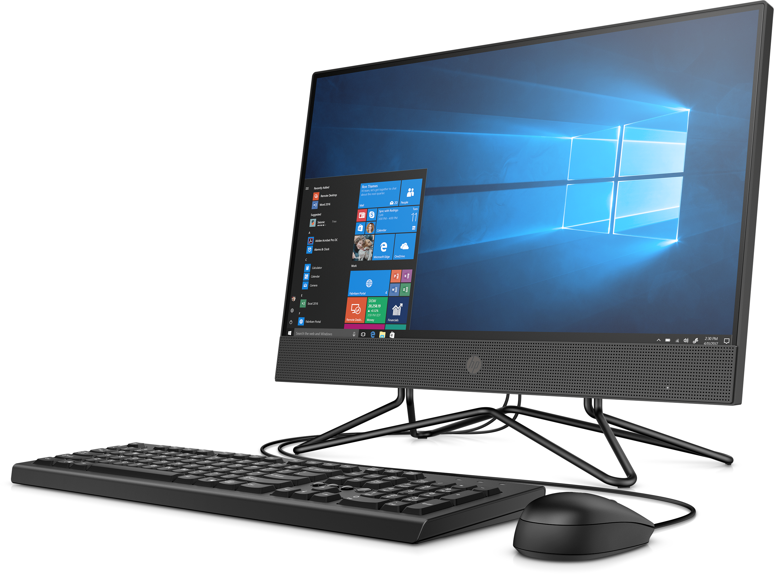 2Z362EA#ACB 200 g4 aio 21,5" nt 21.5"(1920x1080 (матовый))/intel core i5 10210u(1.6ghz)/8192mb/256pcissdgb/dvdrw/wifi/war 1y/w10pro + iron gray HP Santreyd  - Вид №1