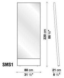 Maxalto Прямоугольное напольное зеркало Psiche sun-id-1460542 - Вид №3
