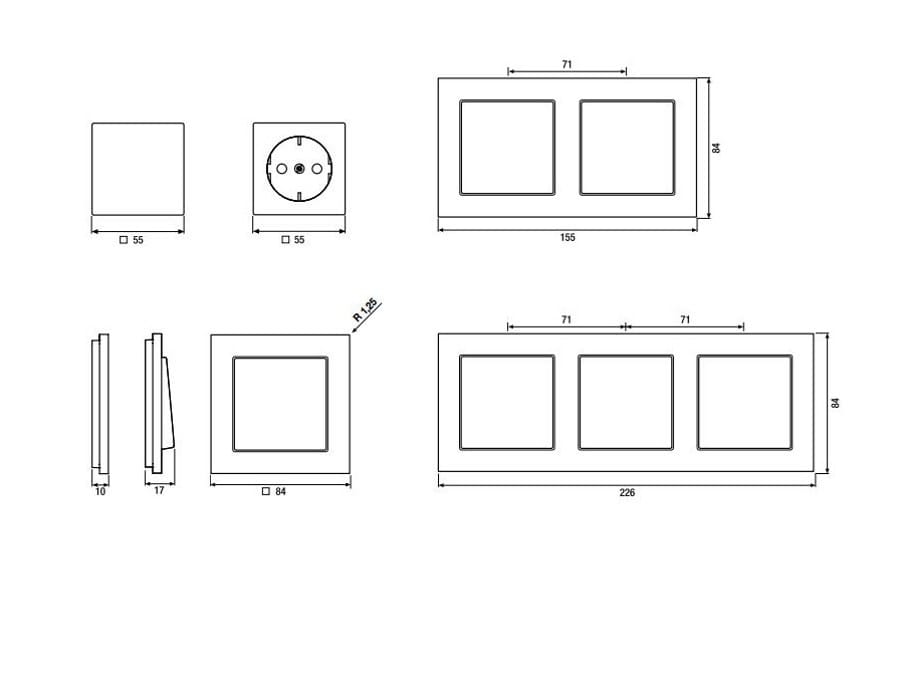 Пластиковая электрическая розетка JUNG a CREATION ARCH-00031581 - Вид №5