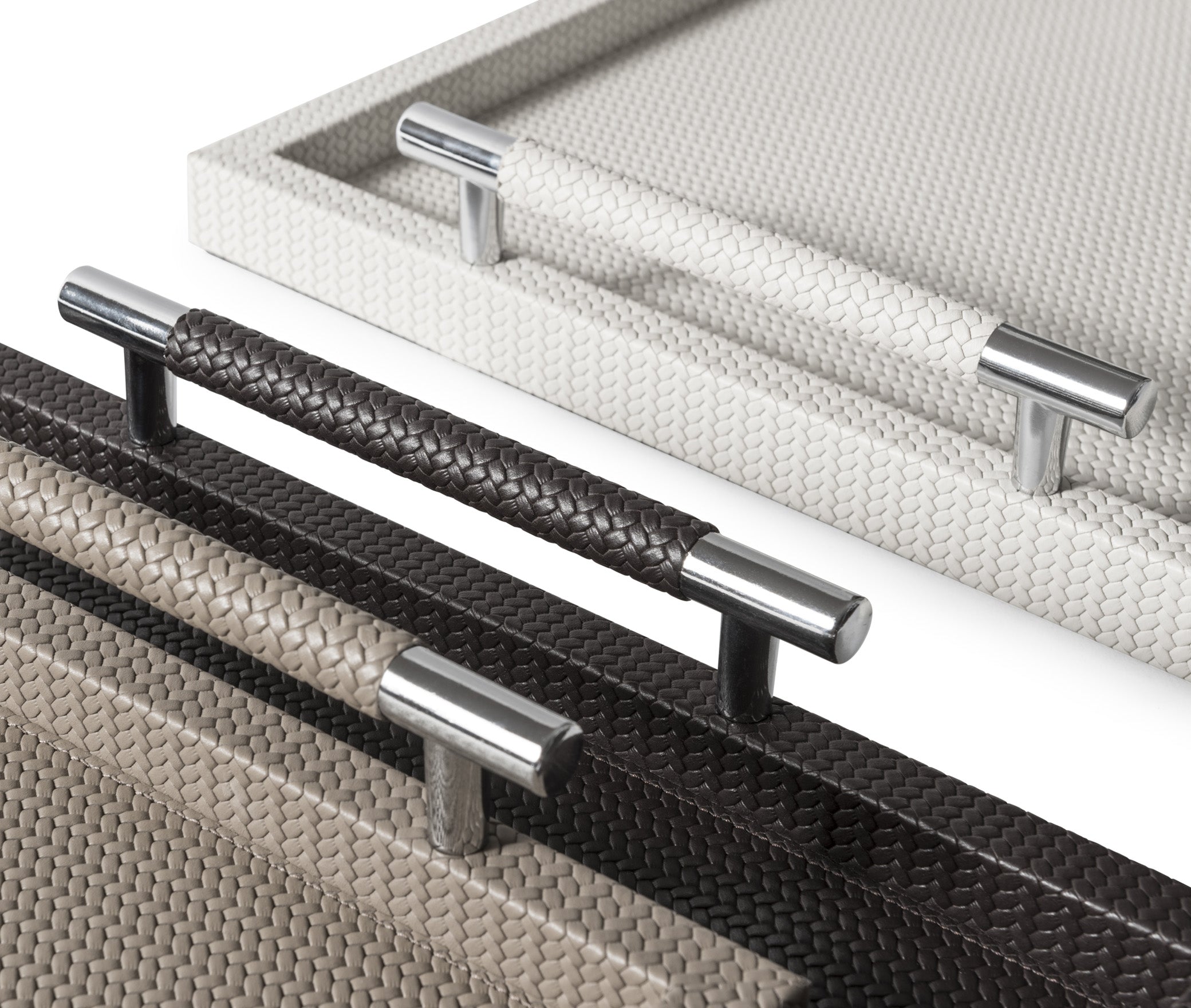 Поднос Дедало - 40X57,5 см/металл-хром/зернистая кожа_крем Pinetti 00.1113.029.027 - Вид №3