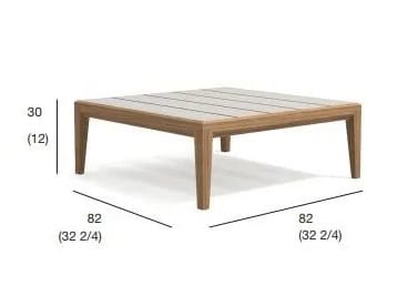 ТИК квадратный низкий садовый столик RODA Teka ARCH-00009853 - Вид №1